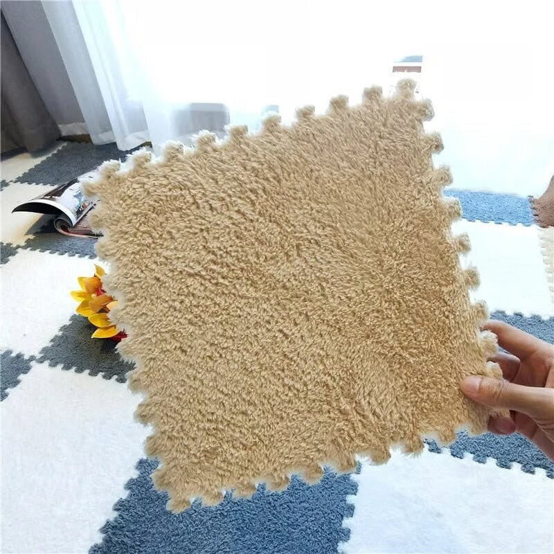 30*30CM Soft Plush Children Kids Rug Play Mat Puzzle Carpet Warm Playmat Interlocking Exercise Tiles Floor Carpet Decoration Mat