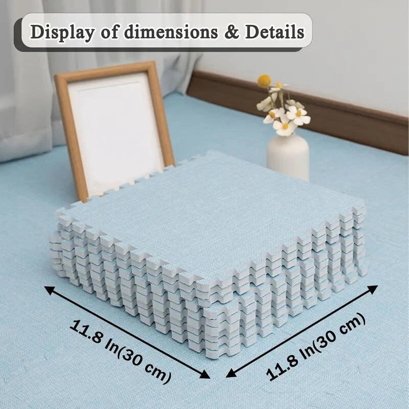 30*30CM Soft Plush Children Kids Rug Play Mat Puzzle Carpet Warm Playmat Interlocking Exercise Tiles Floor Carpet Decoration Mat